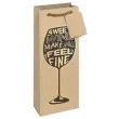 torebka na butelke kraft butelka sweet wine bez partypal 34x12x10 cm
