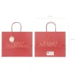 torebka na prezenty merry christmas gwiazdki bordowy partydeco 26 5 x 32 5 cm