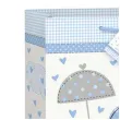 torebka prezentowa baby shower slonik niebieska unique 32x26 cm