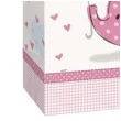 torebka prezentowa baby shower slonik rozowa unique 32x26 cm