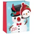 torebka prezentowa balwanek merry christmas blekitny partypal 32x42x12 cm