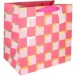 torebka prezentowa congratulations szachownica rozowa partypal 23x23 cm