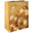 torebka prezentowa golden christmas bombki partypal 14 5x11 5 cm