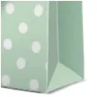 torebka prezentowa grochy mietowa paw 17x17 cm