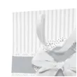 torebka prezentowa kokarda 3d premium srebrne paw 26 5x33 5 cm