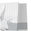 torebka prezentowa kokarda 3d premium srebrne paw 26 5x33 5 cm