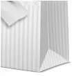 torebka prezentowa kokarda 3d premium srebrne paw 26 5x33 5 cm
