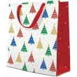 torebka prezentowa kolorowe swieta choinki paw 20 x 25 x 10 cm