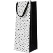 torebka prezentowa kropki bialo czarna paw 12x37 cm
