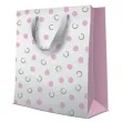 torebka prezentowa kropki premium rozowa paw 26 5x33 5 cm