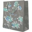 torebka prezentowa kwiaty szara paw 20x25x10 cm