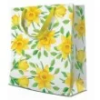 torebka prezentowa kwiaty zonkile zolta paw 20x25x10 cm