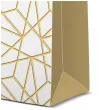 torebka prezentowa luxury mesh bialo zloty paw 20 x 25 x 10 cm