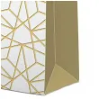 torebka prezentowa luxury mesh bialo zloty paw 26 5 x 13 x 33 5 cm