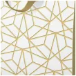 torebka prezentowa luxury mesh bialo zloty paw 26 5 x 13 x 33 5 cm