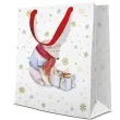 torebka prezentowa mis teddy sniezynki biala paw 20x25x10 cm