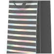 torebka prezentowa paski holo grafitowe paw 12x37 cm