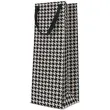 torebka prezentowa pepitka bialo czarna paw 37x12 cm