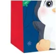 torebka prezentowa pingwinek merry christmas niebieska partypal 32x42x12 cm