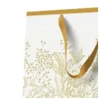 torebka prezentowa rosliny bialo zloty paw 26 5 x 33 5 x 13 cm