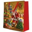 torebka prezentowa sw mikolaj boze narodzenie kolorowa paw 33 5x26 5x13 cm