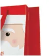 torebka prezentowa swiety mikolaj czerwona paw 20x25 cm