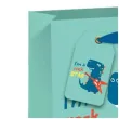 torebka prezentowa wesoly dinozaur zielona partypal 32 x 26 cm