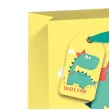 torebka prezentowa wesoly dinozaur zolta partypal 42 x 32 cm