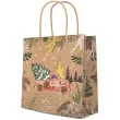 torebka prezentowa wyprawa po choinke paw 17 x 17 x 6 cm