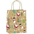 torebka prezentowa xmas balwanki mikolaje zlota partypal 18x23x10 cm