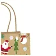 torebka prezentowa xmas balwanki mikolaje zlota partypal 18x23x10 cm