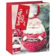 torebka prezentowa xmas bombka mikolaj czerwona partypal 32x42x12 cm