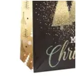 torebka prezentowa xmas choinki czarna partypal 18x23x10 cm