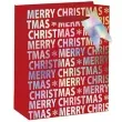 torebka prezentowa xmas napisy czerwona partypal 18x23x10 cm