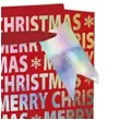 torebka prezentowa xmas napisy czerwona partypal 18x23x10 cm