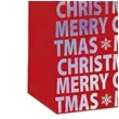 torebka prezentowa xmas napisy czerwona partypal 18x23x10 cm