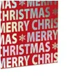 torebka prezentowa xmas napisy czerwona partypal 26x32x12 5 cm