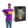 torebka prezentowa xmas party czarna partypal 26x32x12 5 cm