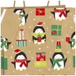 torebka prezentowa xmas pingwiny zlota partypal 32x42x12 cm