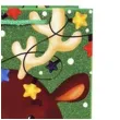 torebka prezentowa xmas renifer zielona partypal 18x23x10 cm