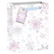 torebka prezentowa xmas sniezki biala partypal 26x32x12 5 cm