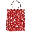 torebka prezentowa xmas sniezki czerwona partypal 18x23x10 cm