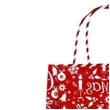 torebka prezentowa xmas sniezki czerwona partypal 26x32x12 5 cm