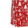 torebka prezentowa xmas sniezki czerwona partypal 32x42x12 cm