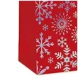 torebka prezentowa xmas sniezynki czerwona partypal 32x42x12 cm