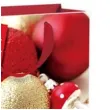 torebka prezentowa xmas zlote bombki czerwona partypal 18x23x10 cm
