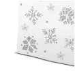 torebka prezentowa zimowy klimat sniezynki biala paw 17x17x6 cm