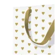 torebka prezentowa zlote serduszka paw 20x25 cm