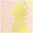 torebka prezentowa zloty ananas rozowa partypal 23 x 18 cm