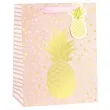 torebka prezentowa zloty ananas rozowa partypal 32 x 26 cm